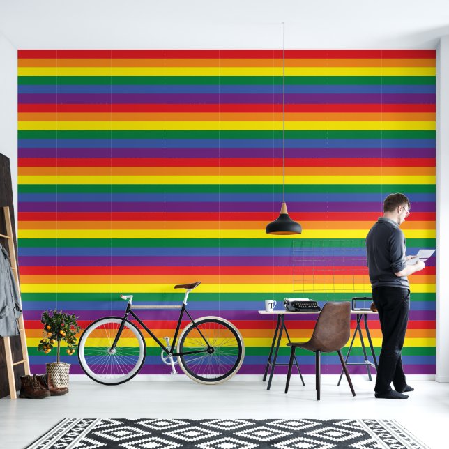 Modern Rainbow LGBT Gay Pride Patroon Behang (Woonkamer)