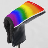 Modern Rainbow Mosaic Script Name Golfheadcover (3/4 voorkant)