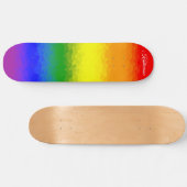 Modern Rainbow Mosaic Script Name Persoonlijk Skateboard (Horizontaal)