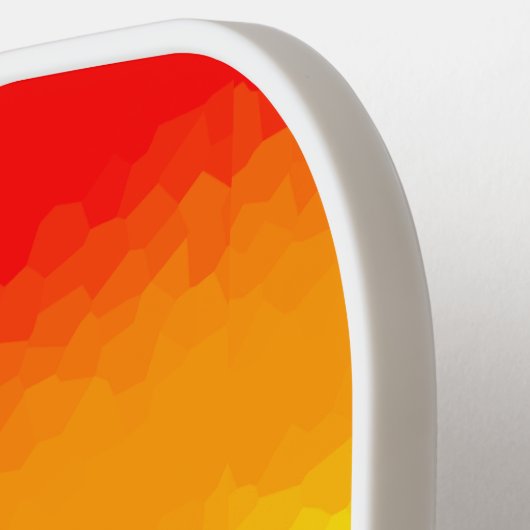 Modern Rainbow Mosaic Script Name Pickleball Paddle (Links Detail)