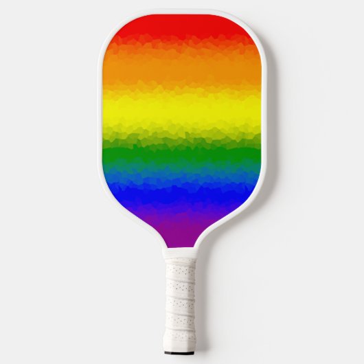 Modern Rainbow Mosaic Script Name Pickleball Paddle (Achterkant)
