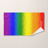 Modern Rainbow Mosaic Script Name Sports  Handdoek (Handdoek)