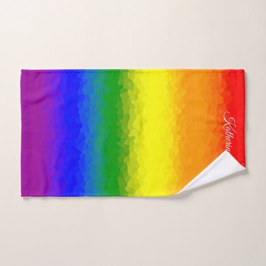 Modern Rainbow Mosaic Script Name Sports  Handdoek (Handdoek)