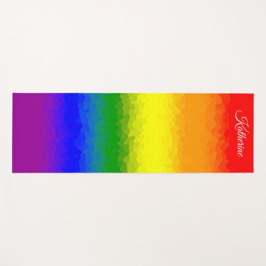 Modern Rainbow Mosaic Script Name  Yogamat (Voorkant (horizontaal))