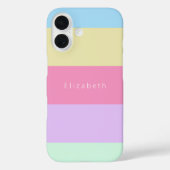 Modern Rainbow Pastel Colorblock Stripe Case-Mate iPhone Case (Achterkant)