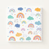 Modern Rainbow Pattern Gepersonaliseerde Dankbaarh Notitieboek (Achterkant)