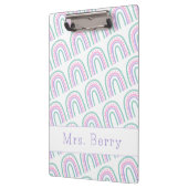 Modern Rainbow Personalized Teacher Clipboard Klembord (Links)