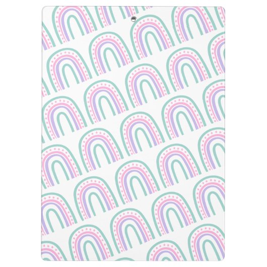 Modern Rainbow Personalized Teacher Clipboard Klembord (Achterkant)