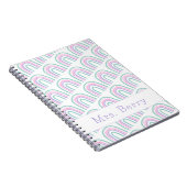 Modern Rainbow Personalized Teacher Notitieboek (Rechterzijde)