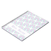 Modern Rainbow Personalized Teacher Notitieboek (Linkerzijde)