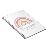 Modern Rainbow Personalized Teacher Notitieboek (Rechterzijde)