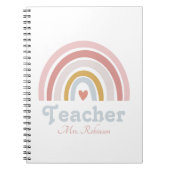 Modern Rainbow Personalized Teacher Notitieboek (Voorkant)