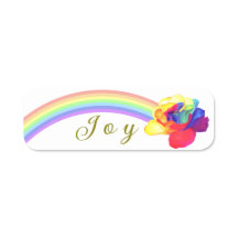 Modern Rainbow Roos "Joy" gepersonaliseerd