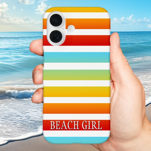 Modern Rainbow Stripes Kleurrijk Ontwerp Case-Mate iPhone Case