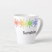Modern Rainbow Sunshine gepersonaliseerde latte Mo Latte Mok (Rechterhoek)
