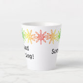 Modern Rainbow Sunshine gepersonaliseerde latte Mo Latte Mok (Voorkant)