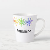 Modern Rainbow Sunshine gepersonaliseerde latte Mo Mok (Rechts)