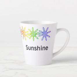 Modern Rainbow Sunshine gepersonaliseerde latte Mo Mok