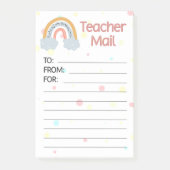 Modern Rainbow Teacher Mail Post-it® Notes (Voorkant)