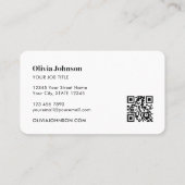 Modern Rainbow Wave QR Code Aangepast Visitekaartj Visitekaartje (Achterkant)