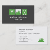 Modern Rake Grass Hedge Shears Logo Lawn Mowing  Visitekaartje (Voorkant / Achterkant)