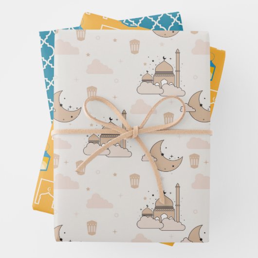 Modern Ramadan Kareem Eid Mubarak Happy Eid Inpakpapier Vel (In situ)