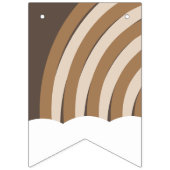 Modern Ranbows Earthy Tones Happy Birthday Vlaggetjes (Eerste vlag)