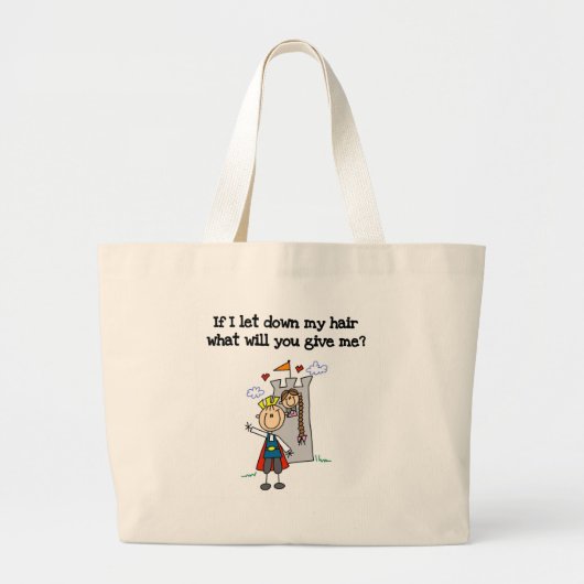 Modern Rapunzel  Grote Tote Bag (Voorkant)