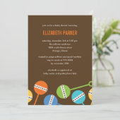 Modern Rattles Boy Baby shower Kaart (Staand voorkant)