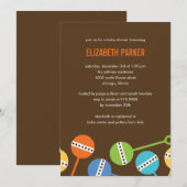 Modern Rattles Boy Baby shower Kaart (Voorkant / Achterkant)