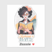 "Modern Reader" Aangepaste Reading Journal Bookpla Sticker (Vel)