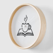 Modern Reader's Coffee & Book Wall Clock (Hoek)
