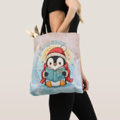 Modern Reading Penguin Aesthetic Shoulder Tote Bag (Dichtbij)