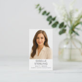 Modern Real Estate Agent Broker Photo Visitekaartje (Staand voorkant)