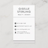 Modern Real Estate Agent Broker Photo Visitekaartje (Achterkant)