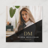 Modern Real Estate Agent Business Card  Vierkante Visitekaartje (Voorkant)