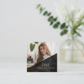 Modern Real Estate Agent Business Card  Vierkante Visitekaartje (Staand voorkant)