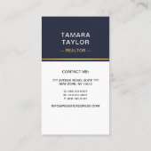 Modern Real Estate Agent | Fotolay-out Verticaal B Visitekaartje (Achterkant)