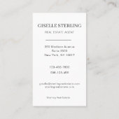 Modern Real Estate Agent Photo Professional Visitekaartje (Achterkant)