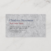 Modern Real Estate Agent Trendy Professional Grey Visitekaartje (Achterkant)