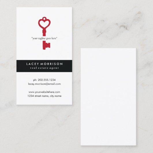 Modern Real Estate Agent Visitekaartje (Voorkant / Achterkant)