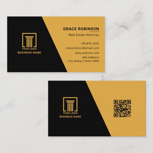 Modern Real Estate Attorney | Eenvoudig Visitekaartje (Voorkant / Achterkant)