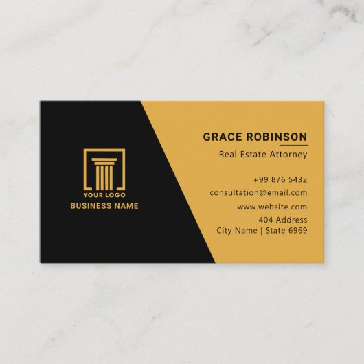 Modern Real Estate Attorney | Eenvoudig Visitekaartje (Voorkant)