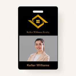 Modern Real Estate Black and gold custom logo  Badge
