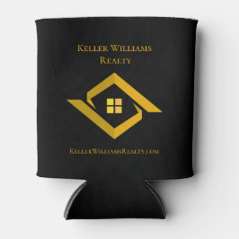 Modern Real Estate Black and gold custom logo  Blikjeskoeler