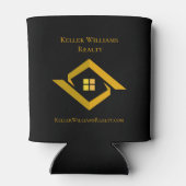 Modern Real Estate Black and gold custom logo  Blikjeskoeler (Achterkant)