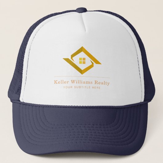 Modern Real Estate Black and gold custom logo  Trucker Pet (Voorkant)