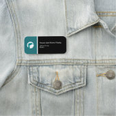 Modern Real Estate Blauwgroen White Black Name Bad Naamplaatje (In situ)