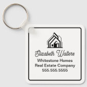 Modern Real Estate Company Customized Realtor Sleutelhanger (Voorkant)