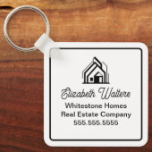 Modern Real Estate Company Customized Realtor Sleutelhanger (Voorkant)